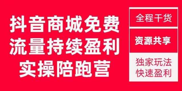 图片[1]-抖音商城搜索持续盈利陪跑成长营，抖音商城搜索从0-1、从1到10的全面解决方案-课程网